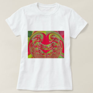 T-shirt Belle texture rouge et verte Couleur Art Abstrait