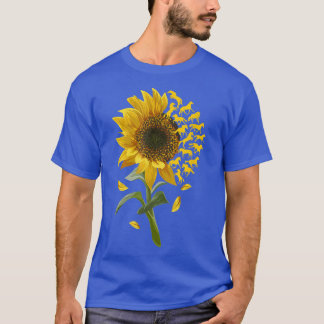 T-shirt Belle Tournesol Horse Racing Fleur Equestrian