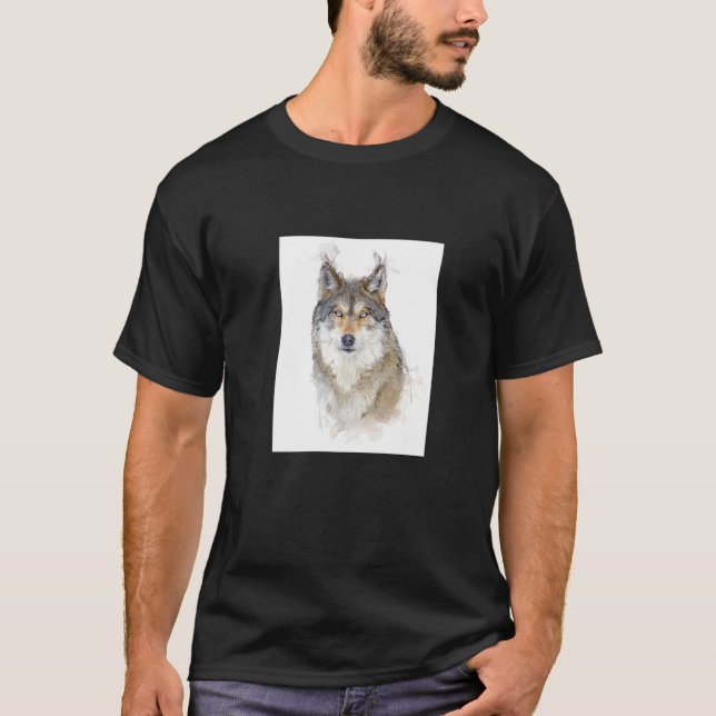 T-shirt Belle Wolf Portrait Faune (Devant)