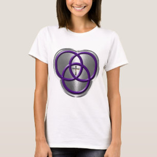 T-shirt Belles bagues de la Trinité chrétienne avec croix