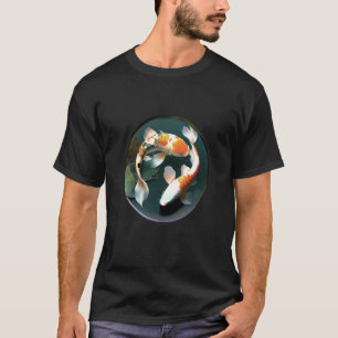 T-shirt belles carpes koï en peinture à l'eau poisson koï
