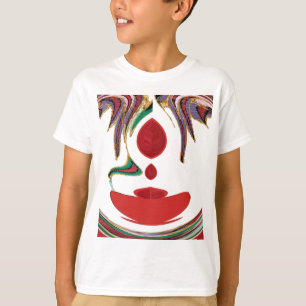 T-shirt Belles couleurs rouge, blanc, violet, vert texture