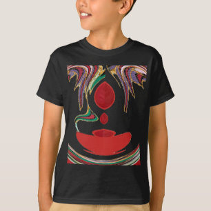 T-shirt Belles couleurs rouge, blanc, violet, vert texture