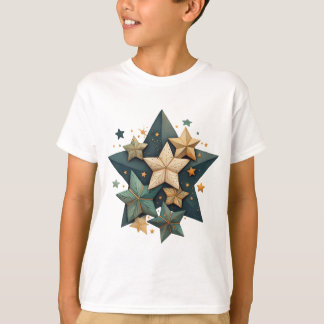T-shirt Belles Étoiles en Bois – Étoile Décorative Rustiqu