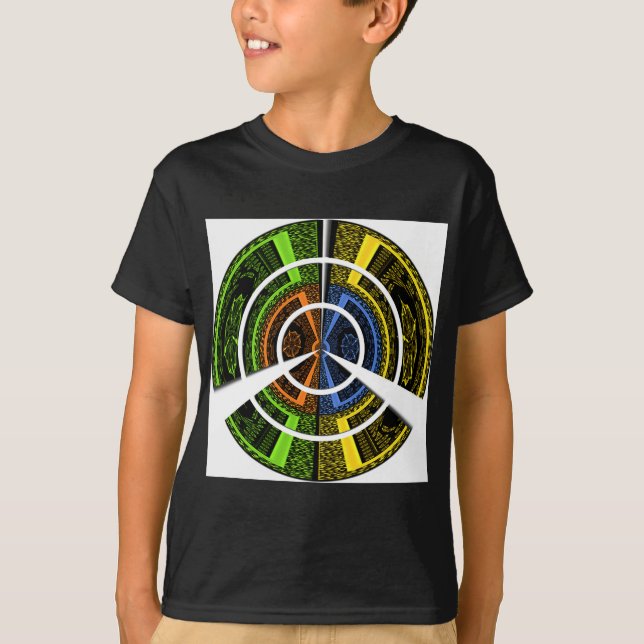 T-shirt Belles illustrations circulaires africaines coloré (Devant)