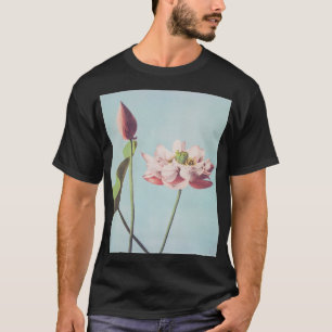 T-shirt Belles impressions photomécaniques de fleurs Lotus
