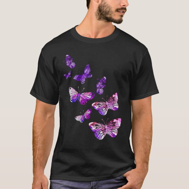 T-shirt Belles papillons papillons papillons papillons pou (Devant)