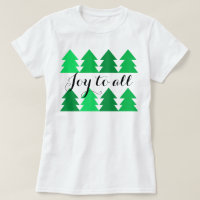 Belles rangées d'arbres de Noël verts Joie à tous