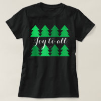 Belles rangées d'arbres de Noël verts Joie à tous