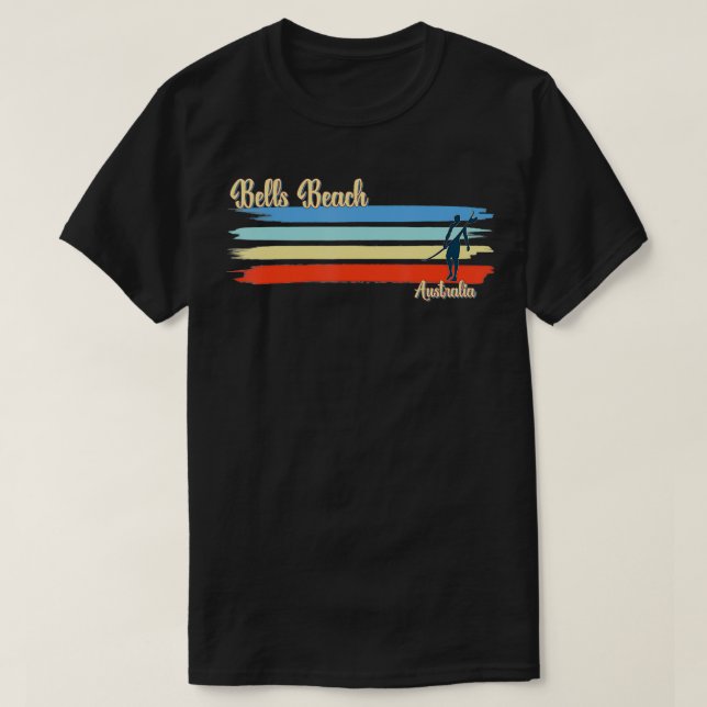 T-shirt Bells Beach Australia Surfing Beach  (Design devant)