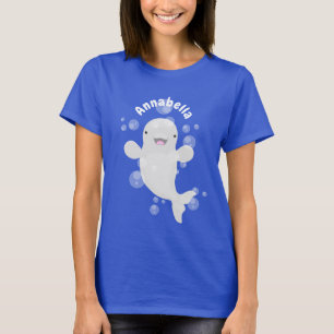 T-shirt Béluga mignon bulles dessin de dessin animé