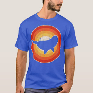 T-shirt Beluga Whale Retro Sunset Vintage 60s les années 7