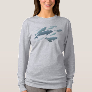 T-shirt Beluga Whale Top de chemise de baleine du beluga