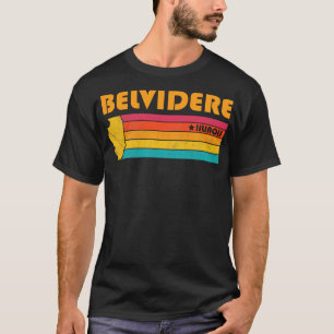 T-shirt Belvidere Illinois Vintage Souvenir déshabillé