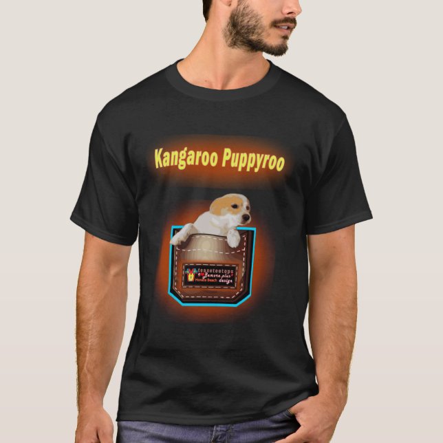T-shirt Bemore Plus Designs Kangaroo Puppyroo teaseteetops (Devant)