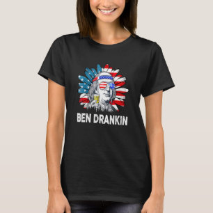 T-shirt Ben Drankin 4 juillet Benjamin Franklin Hommes Fem