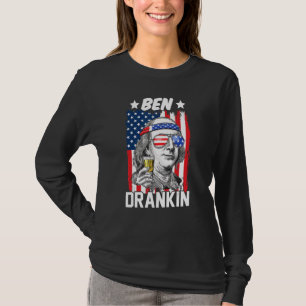 T-shirt Ben Drankin 4 juillet Drapeau américain Benjamin F