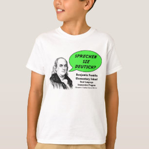 T-shirt Ben Franklin parle allemand