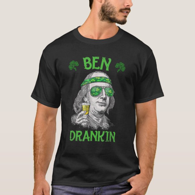 T-shirt Ben St Patrick's Day Benjamin Franklin (Devant)