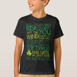 T-shirt Bénédiction Irlandaise Que La Route S'Élève Pour V