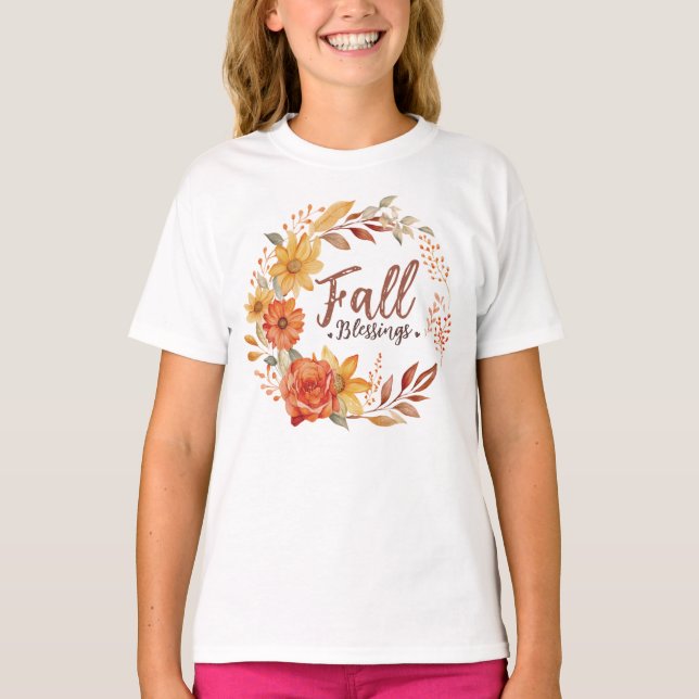 T-shirt Bénédictions d'automne florales (Devant)