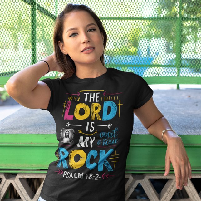 T-shirt Bénédictions Divines : Le Seigneur Est Mon Rocher (Créateur téléchargé)