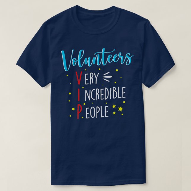 T-shirt Bénévoles VIP Bénévolat Organisme de bienfaisance (Design devant)