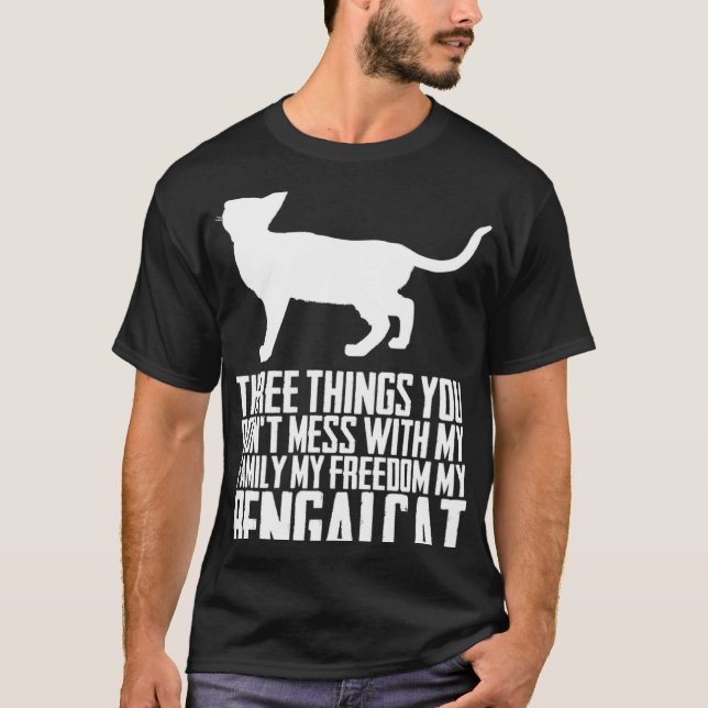 T-shirt Bengal kitten  Bengal mom  Bengal dads (Devant)