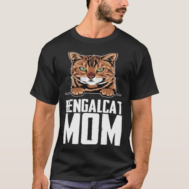 T-shirt Bengalcat mom (Devant)