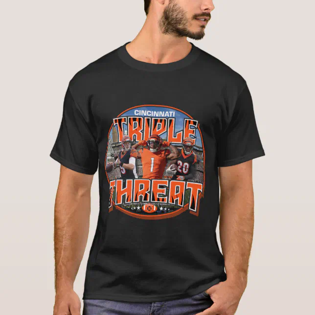 Zazzle Bengals Triple Threat Cincinnati Superbowl Ready! T-Shirt, Men's, Size: Adult L, Black