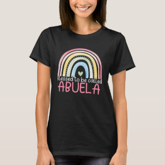 T-shirt Béni d'être appelé Abuela Rainbow Mère Fête B