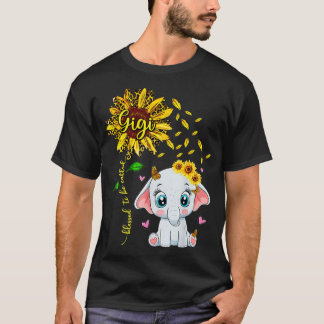 T-shirt Béni D'Être Appelé Gigi Sunflower Elephant