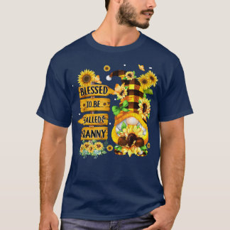 T-shirt Béni D'Être Appelé Granny Fall Gnome Sunflowers 