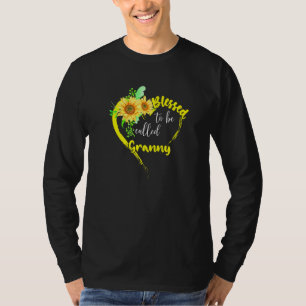 T-shirt Béni D'Être Appelé Granny Sunflower Granny Mothe