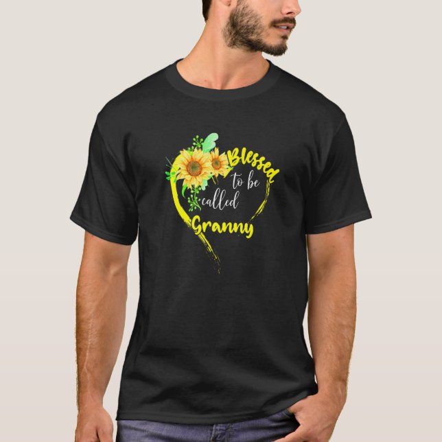 T-shirt Béni D'Être Appelé Granny Sunflower Granny Mothe (Devant)
