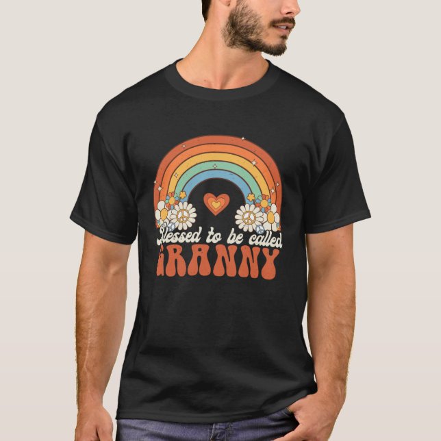 T-shirt Béni D'Être Appelé Granny Super Rainbow Mothers (Devant)