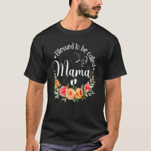 T-shirt Béni D'Être Appelé Mama Femmes Décor Fleur Maman 2