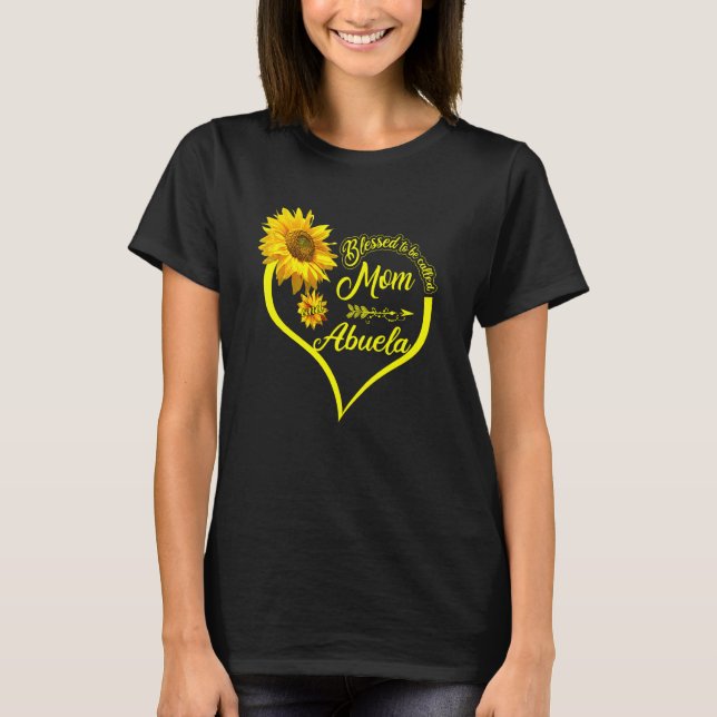 T-shirt Béni d'être appelé Maman et Abuela Fête des Mères (Devant)