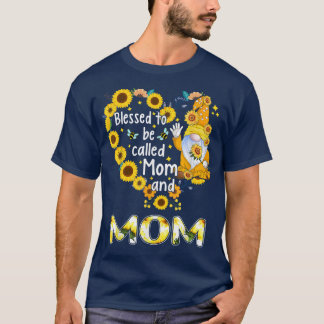T-shirt Béni d'être appelé maman et maman Fall Gnome Sunfl