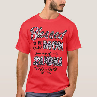T-shirt Béni D'Être Appelé Maman Et Mamie Fleurs Mothe