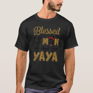 T-shirt Béni D'Être Appelé Maman Et Yaya Leopard Mère D