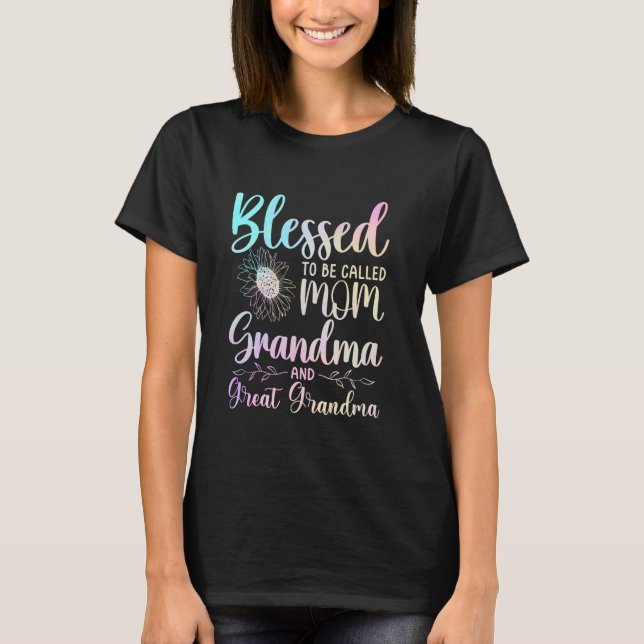 T-shirt Béni d'être appelé maman grand-mère et grand-grand (Devant)