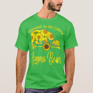 T-shirt Béni D'Être Appelé Maman Ours Tournesol Mères