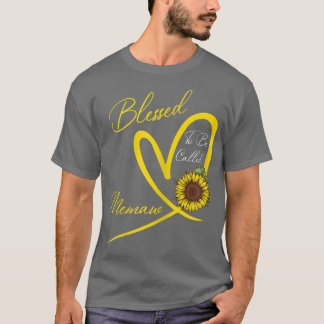 T-shirt Béni D'Être Appelé Memaw Sunflower Heart 