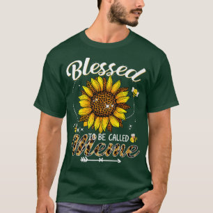 T-shirt Béni D'Être Appelé Mème Drôle Léopard Tournesol