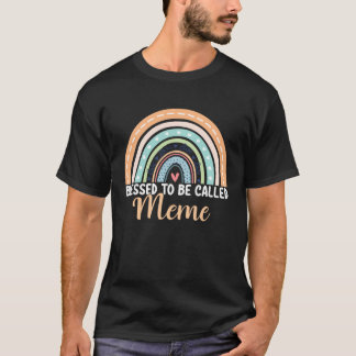 T-shirt Béni d'être appelé mème Rainbow Mem Fête des Mères