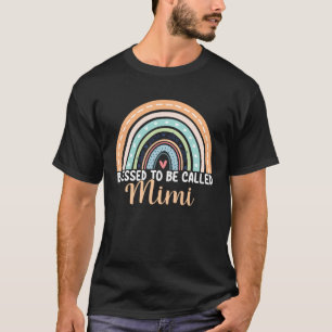 T-shirt Béni d'être appelé Mimi Rainbow Mim Fête des Mères