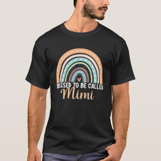 T-shirt Béni d'être appelé Mimi Rainbow Mim Fête des Mères