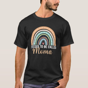 T-shirt Béni d'être appelé Moma Rainbow Mother's Day Maman