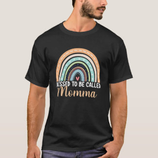 T-shirt Béni D'Être Appelé Momma Rainbow Mothers Day Maman